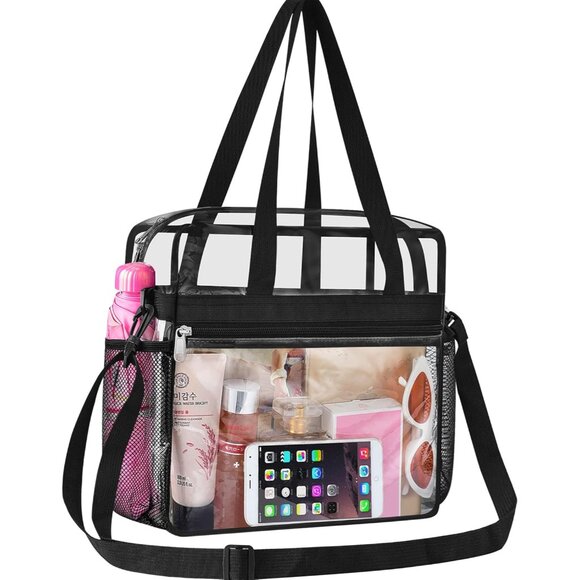 Stylish Clear Stadium Bag 12x6x12 with Adjustable Strap - Perfect for Events - Picture 1 of 9